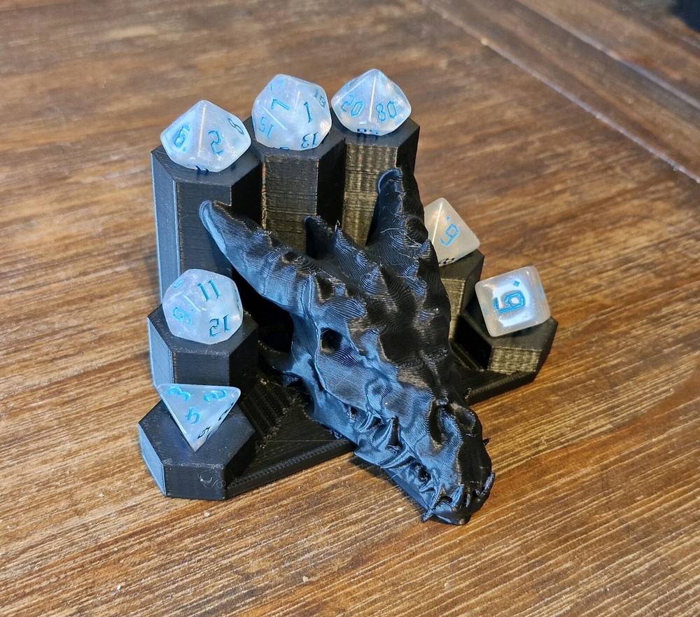 Dice Set Holder Dragon Skull Display stand