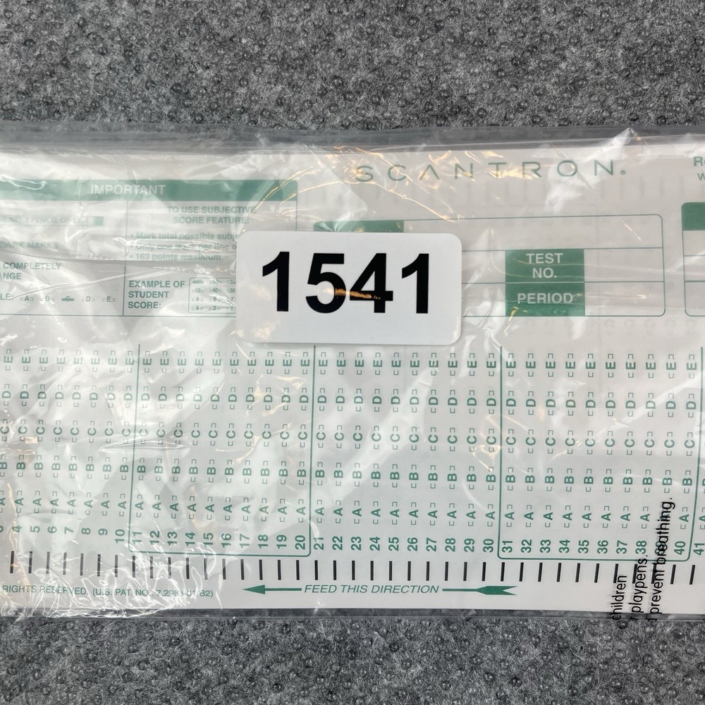 - 882-E Scantron Compatible Testing Sheet (6 Sheet Pack)