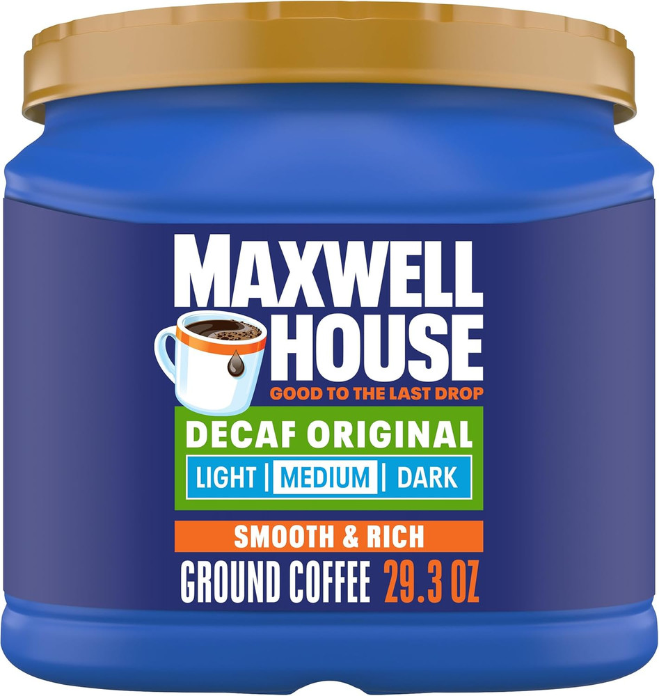 Maxwell House Decaffeinated Original Medium Roast Ground Coffee, 29.3 Oz Caniste