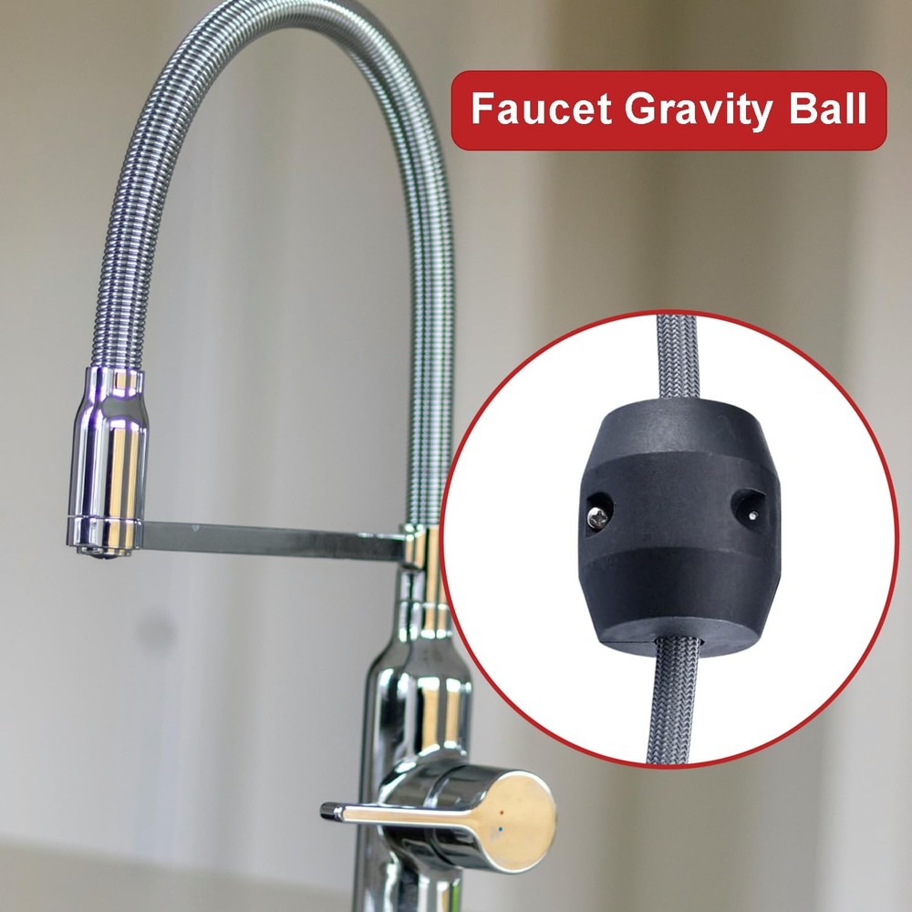 Reicyfang Pull Down Faucet Hose Weight Ball, Kitchen Pull-Down Black