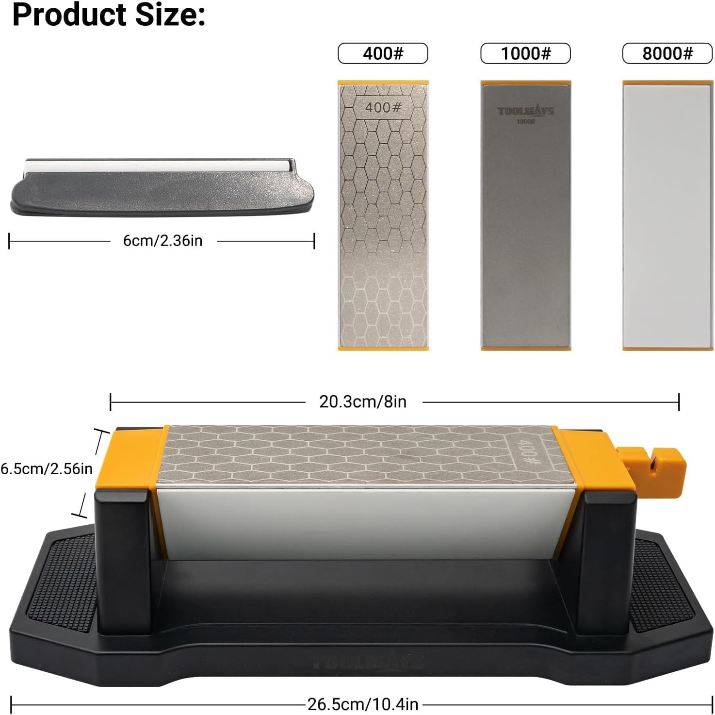 3 Side Grit 400/1000/8000, Premium Industrial Diamond & Ceramic