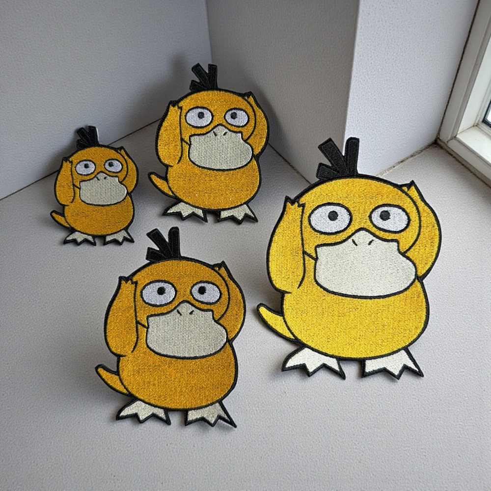 Psyduck Pokemon Embroidery Patch Multi Sizes 3" - 6"