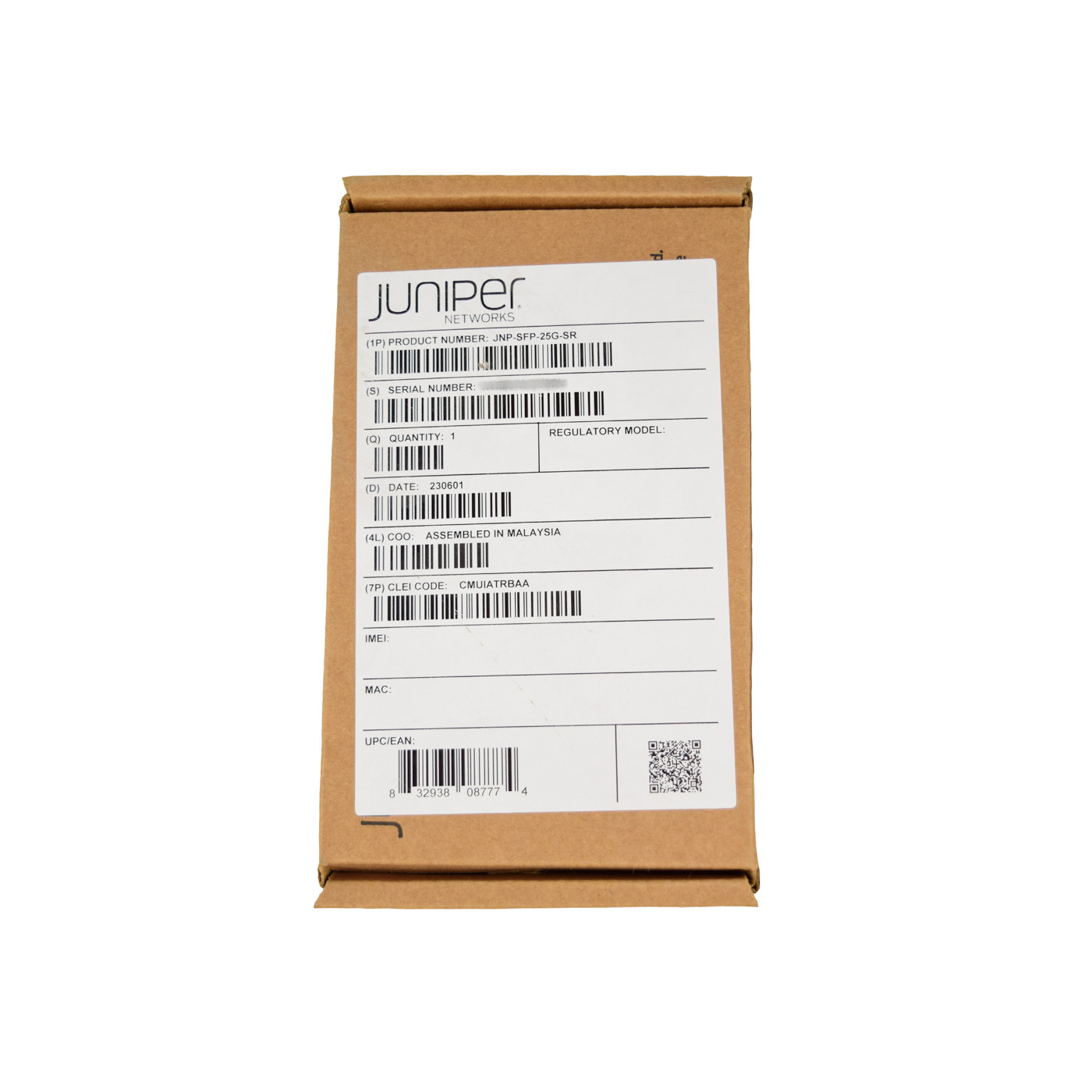 Factory Sealed Juniper JNP-SFP-25G-SR 25GBASE-SR SFP28 Module for MMF