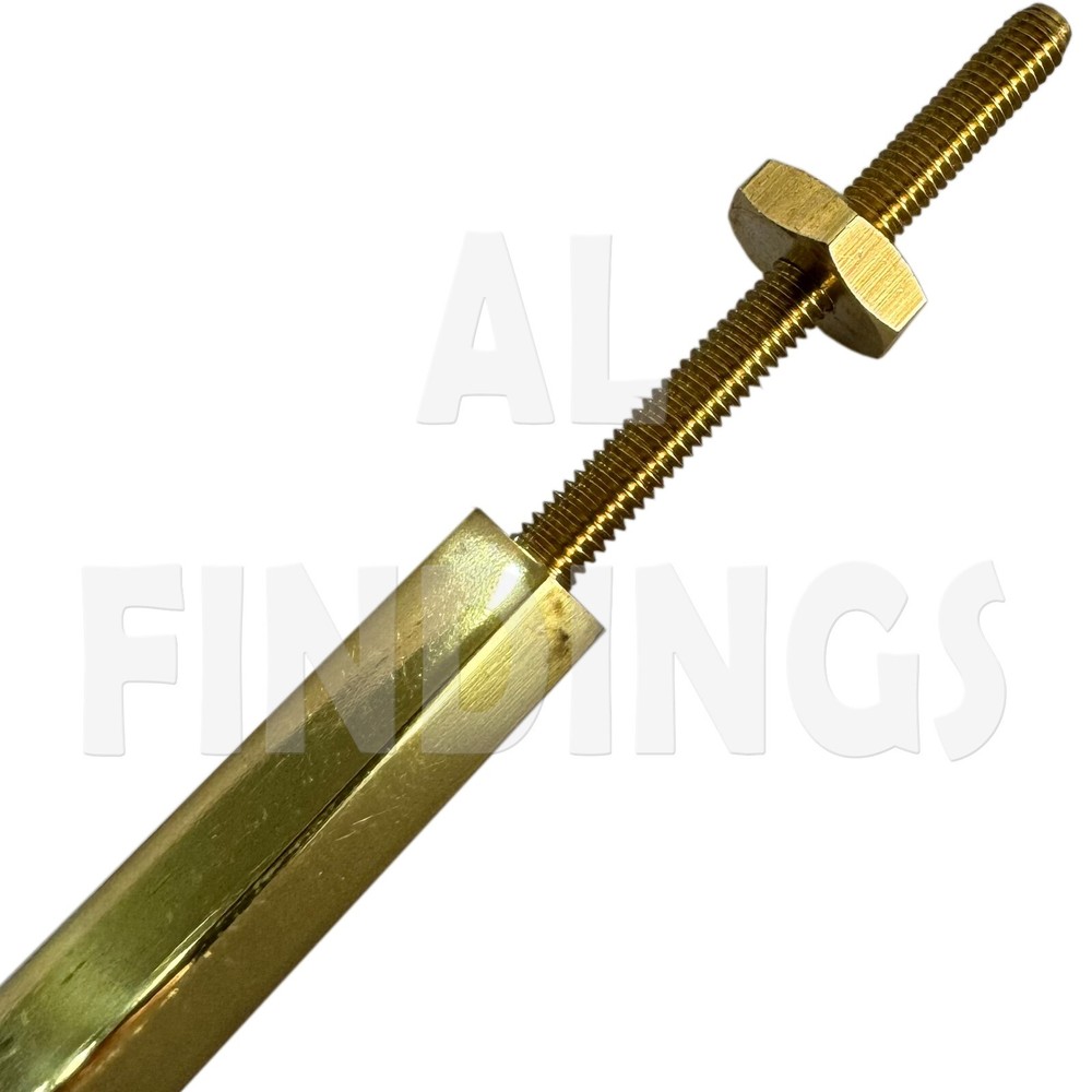 Brass long case clock pendulum screw for 1/8 rod suspension longcase clockmakers