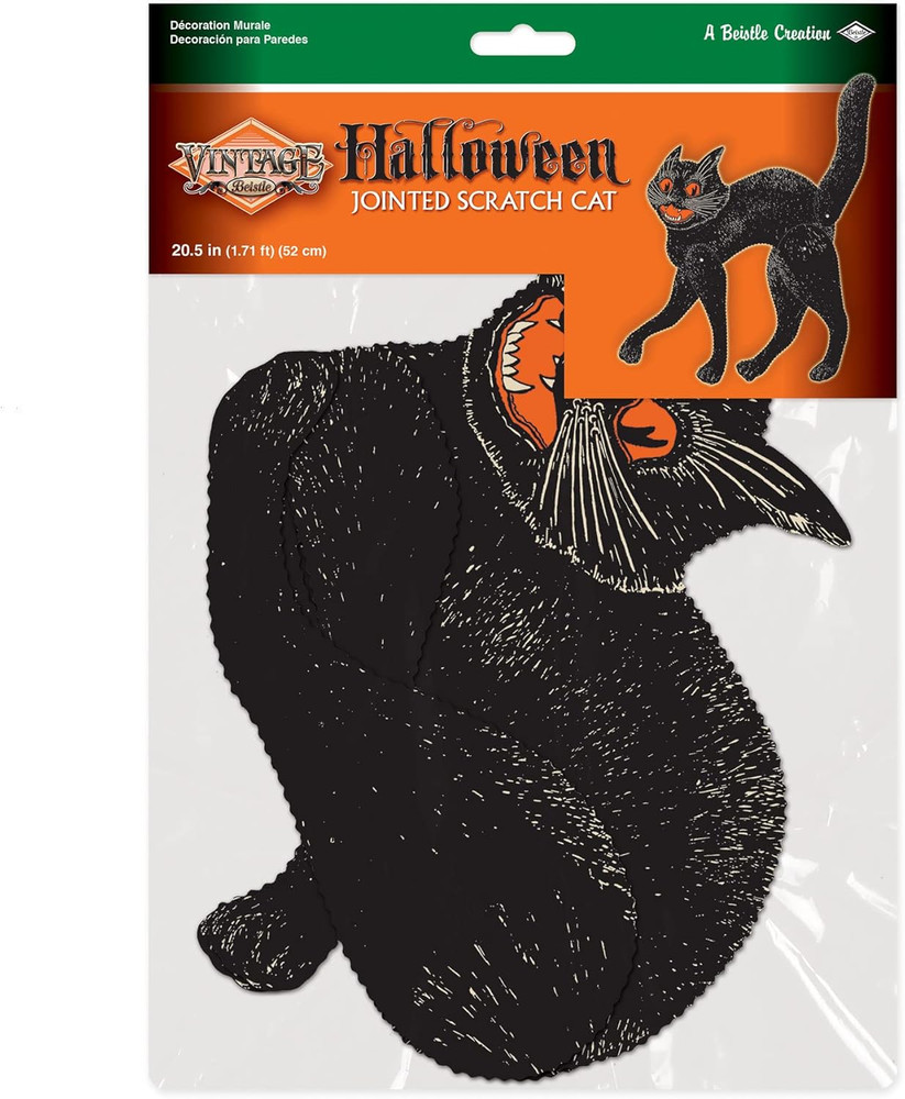 Jointed Scratch Cat - Black
