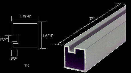 CRL 6423000 Satin Anodized 72" End Post Extrusion