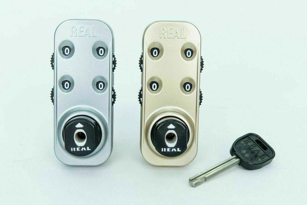 Combination Lock for Locker with Override key (silver)
