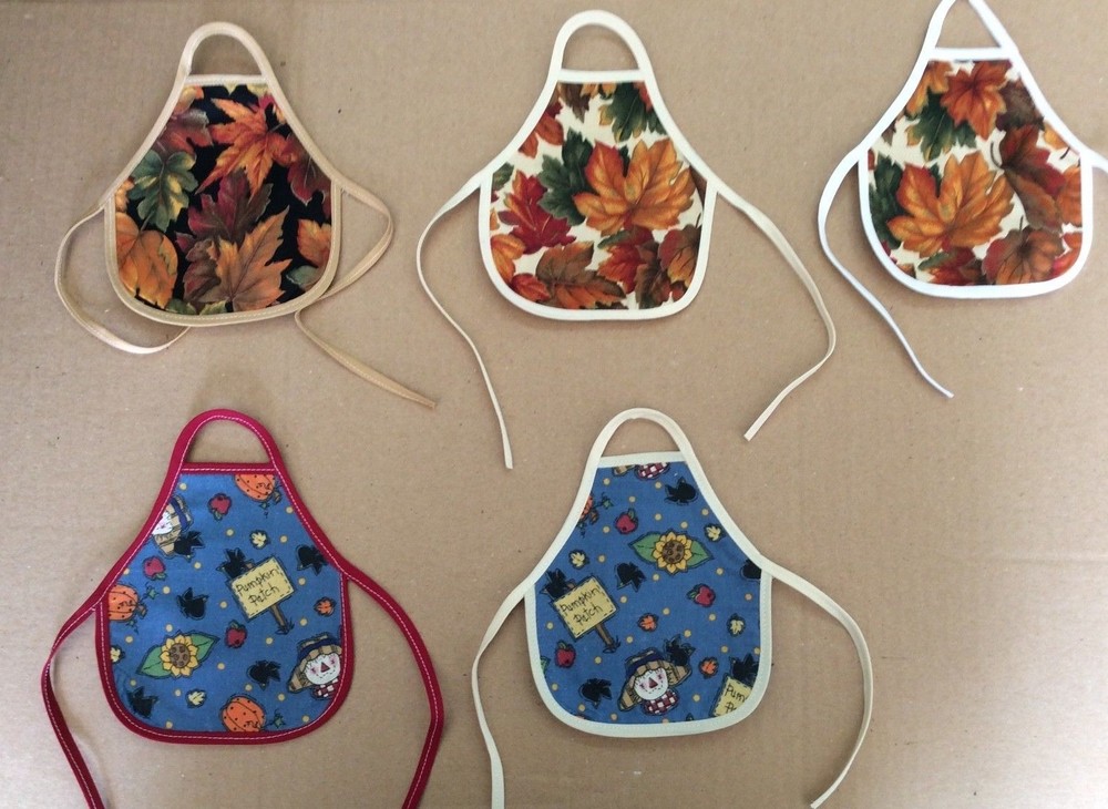 HANDMADE DISH BOTTLE APRONS- FALL- VARIOUS CHOICES