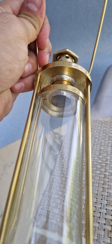 hand made kerosene lamp