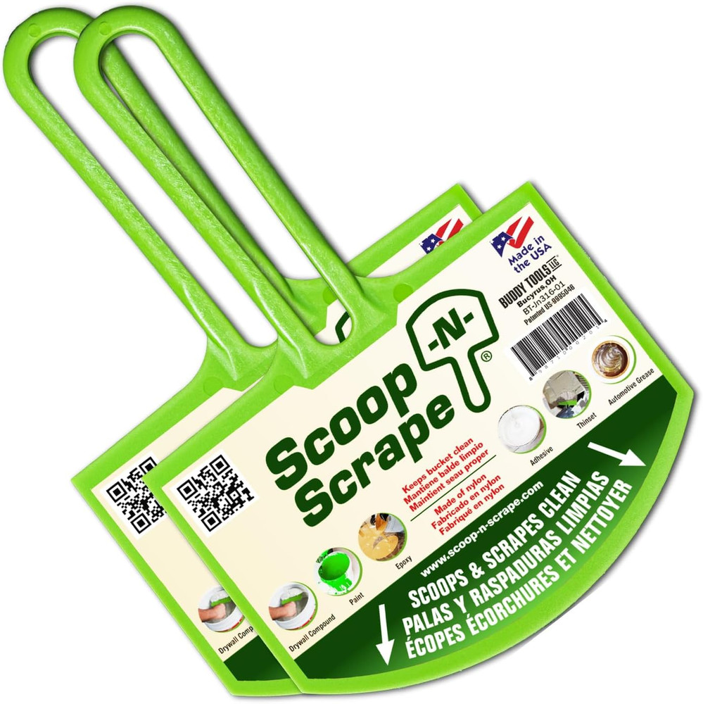 Buddy Tools Scoop-N-Scrape - Efficient Bucket Scoop for 5-Gallon - Lightweight a