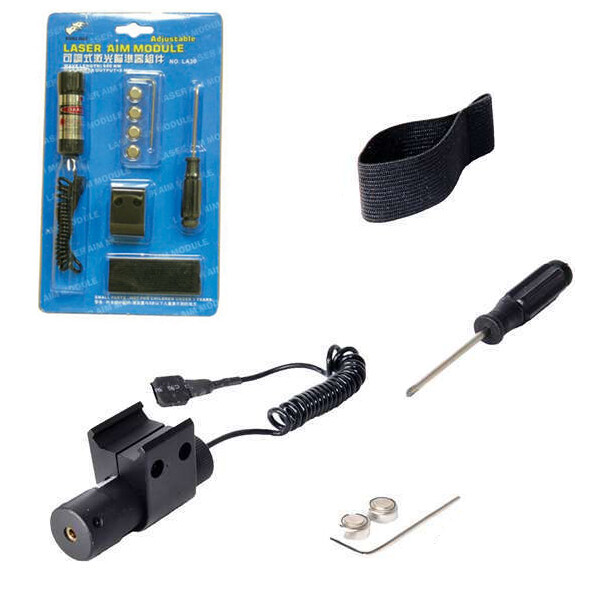 Metal Adjustable Red Laser Sight Pointer For Airsoft RIS Railed Rifle Pistol