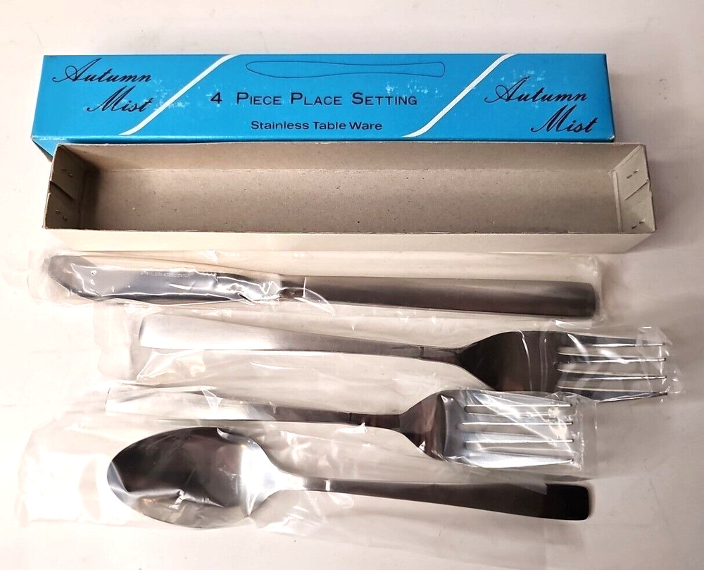 Oneida Autumn Mist 4 Piece Place Settings New Stainless Silverware Flatware