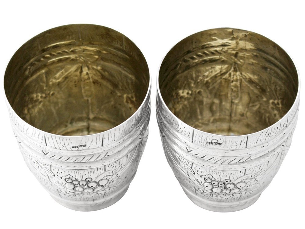 German Silver Beakers - Antique Circa 1900 218g