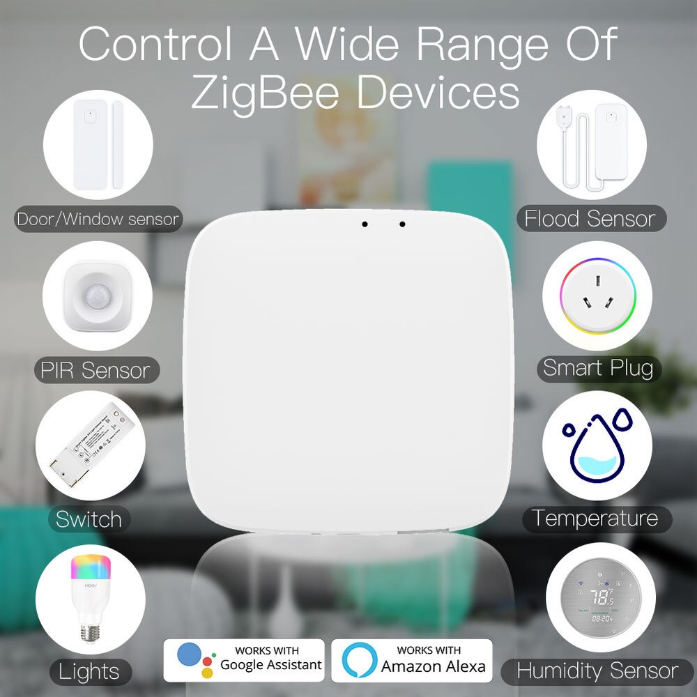 MOES Tuya Zigbee Smart Home Bridge Wired Hub Gateway Controller Alexa Google APP