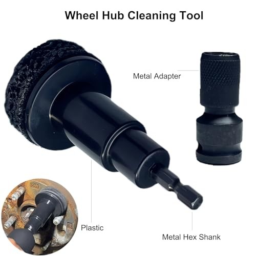 Wheel Hub Cleaning Tool Kit 10-Pad Quick Rust Removal for Lug Studs & Rotors
