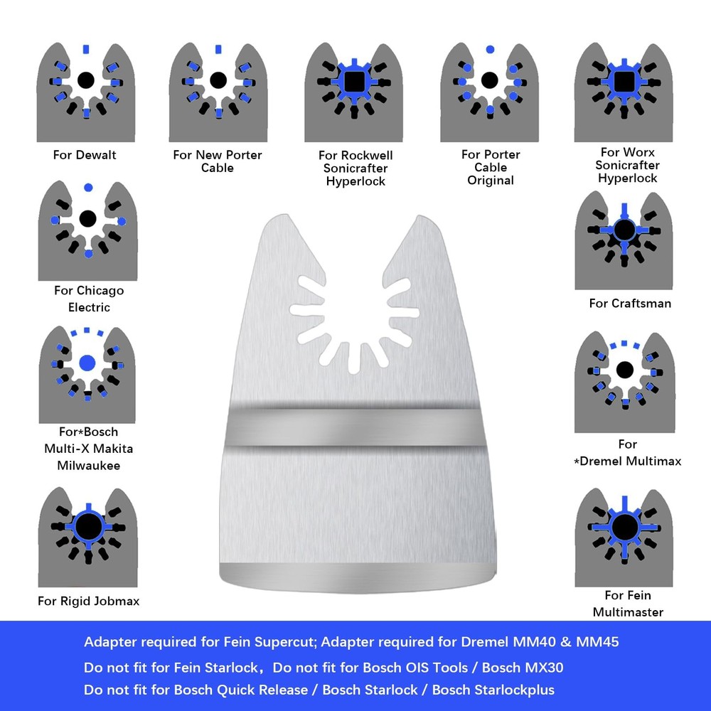 14pcs Oscillating Scraper Blades 2 rigid scraper, Rigid