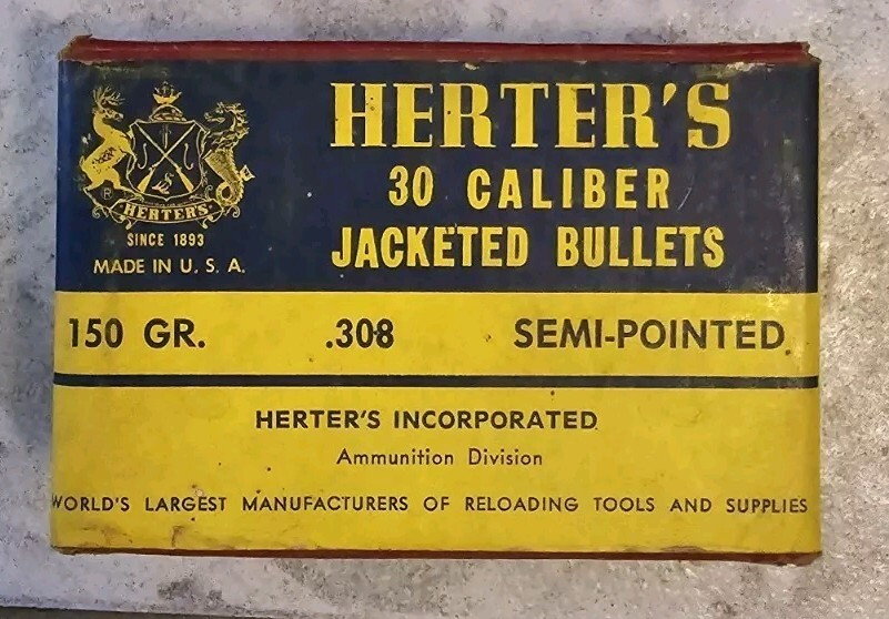 Herter's 30 Caliber Bullet Box - VINTAGE/EMPTY