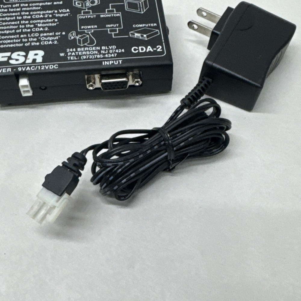 FSR CDA-2 Computer Video Distribution Amplifier With Power Supply