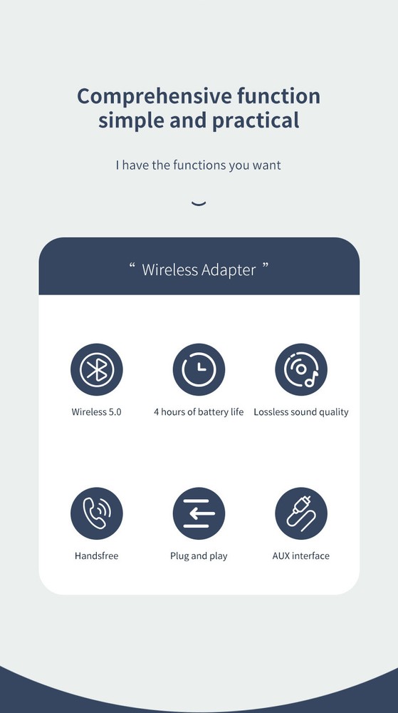 USB Wireless Bluetooth 5.0 Transmitter Receiver for Car Music Audio Aux Adapter