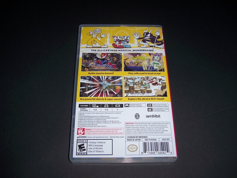 Authentic Replacement Case Box *Case Only* for Cuphead Nintendo Switch