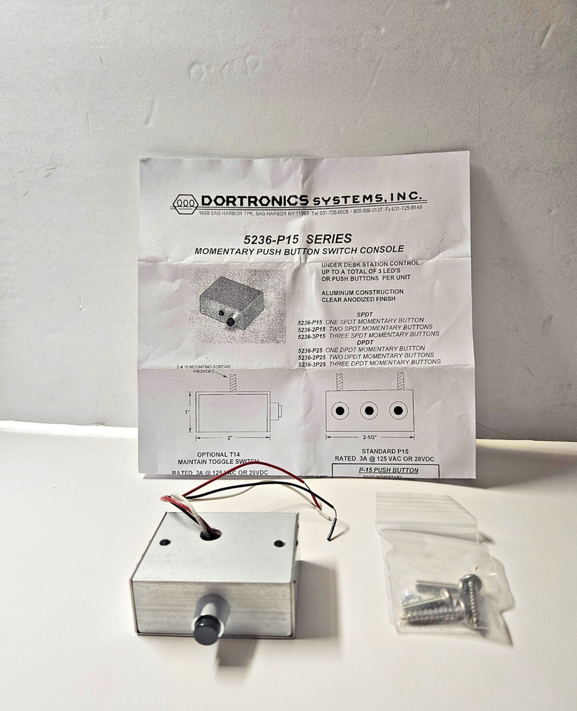 Dortronics System Inc. 5236-P15 Momentary Push Button Switch NEW