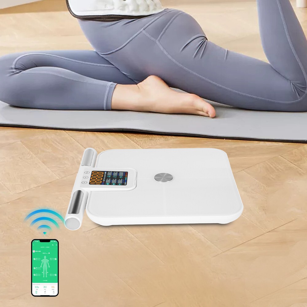 8 Electrode Smart Body Fat Scale Full Body Composition Analyzer with Report LCD
