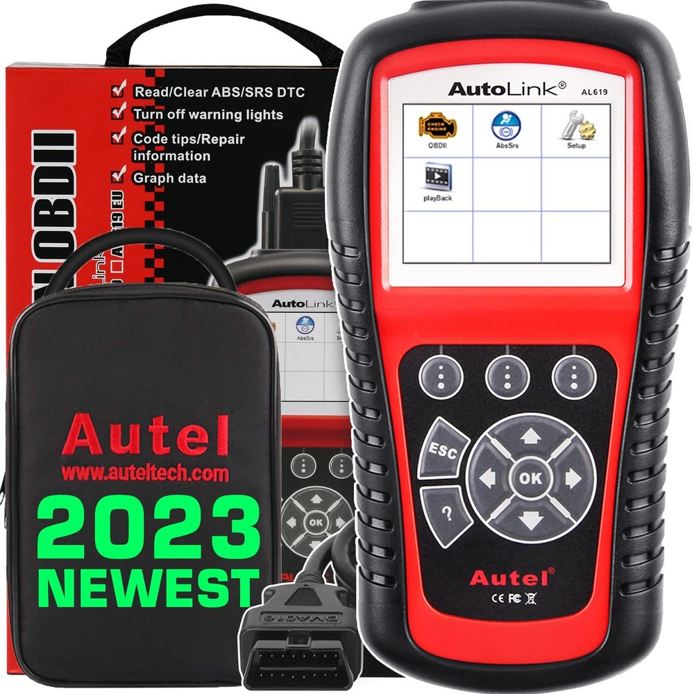 Autel AutoLink AL619 OBD2 Diagnostic Scanner Engine Fault Codes Reader ABS SRS