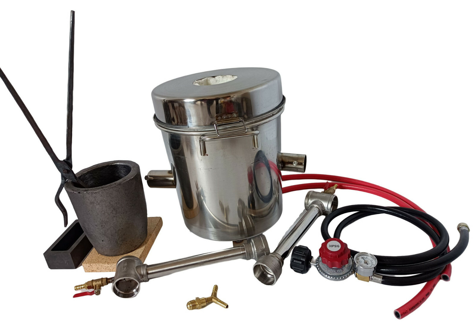 8 KG Gas Metal Melting Furnace Propane Forge Casting Brass Crucible Blacksmith