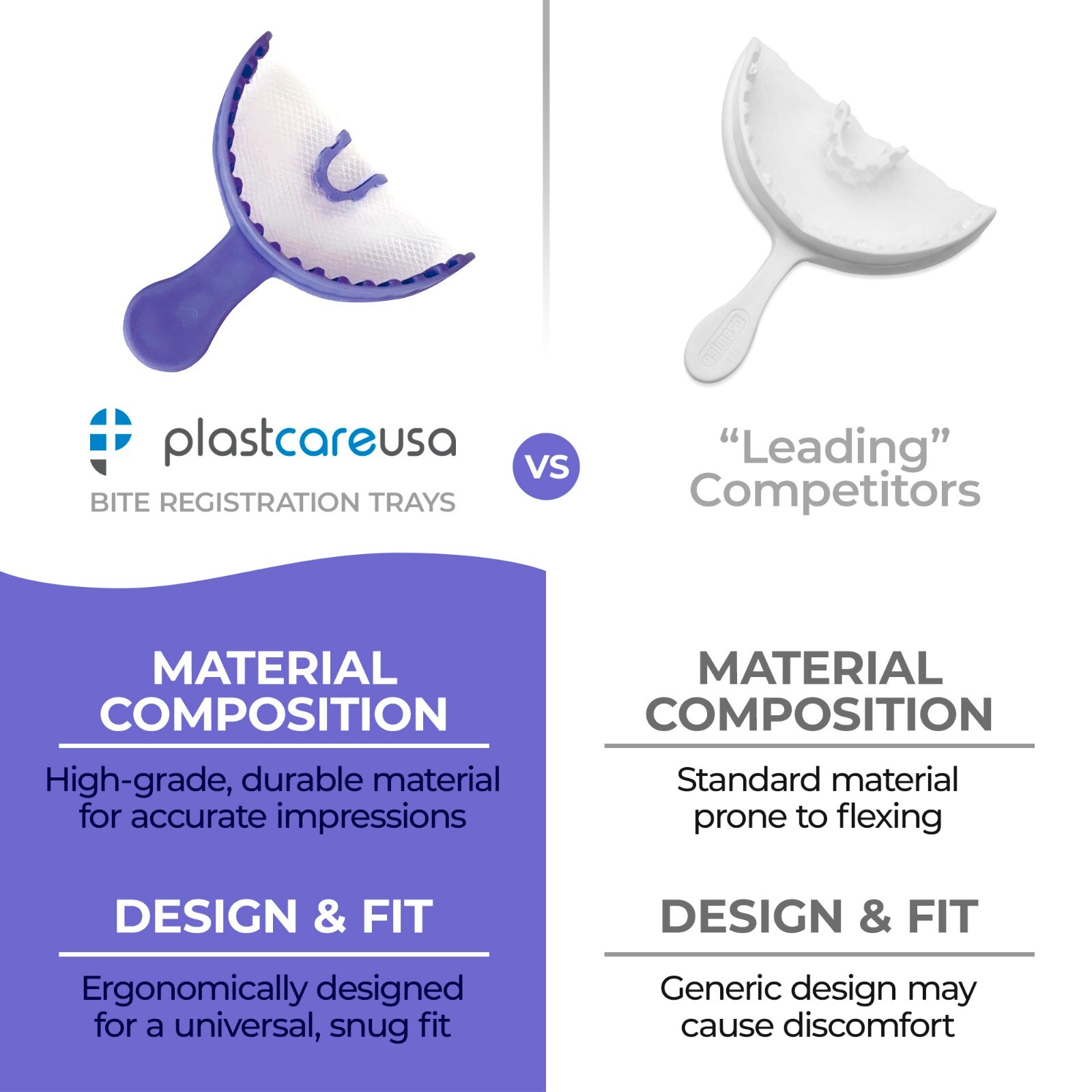 35 Anterior Dental Bite Registration Impression Trays, Mold Alginate Teeth 1 Box