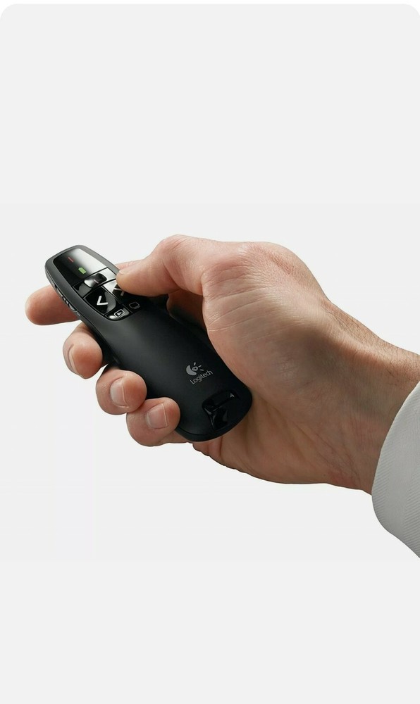 Logitech R400 Wireless Presenter, Laser Pointer with 50ft. Wireless Range, Black