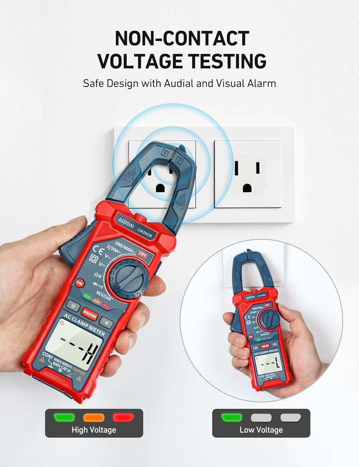 AstroAI Digital Clamp Meter Multimeter 2000 Counts Amp Voltage Tester BRAND NEW