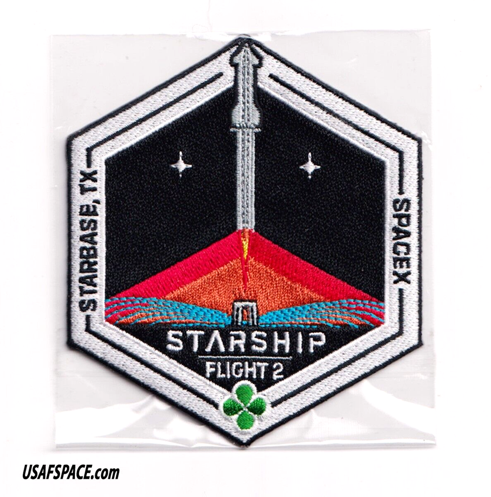Authentic SPACEX -STARSHIP TEST FLIGHT-2 -SUPER HEAVY-STARBASE, TX-Mission PATCH