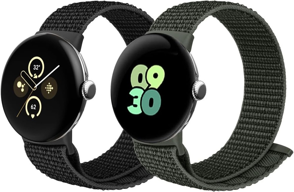 Adjustable Loop Nylon Straps for Google Pixel Watch 41mm - 2 Pack