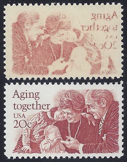 2011-20c "Aging Together" Reverse Offset Error / EFO Mint NH