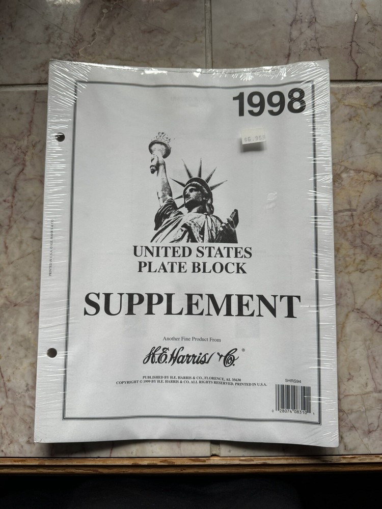 NEW Harris 1998 United States Plate Block Stamp Album Supplement 5HRS94