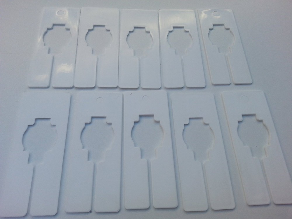 White Plastic 80 Blank Rectangular Size Dividers for Retail Clothing Racks