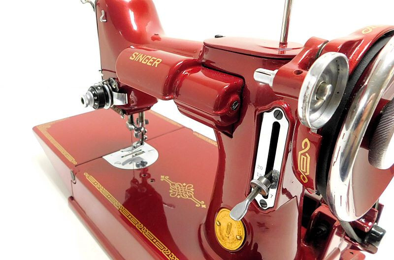 Desk Dave's "RUBY RED" Singer Featherweight 221 Sewing Machine