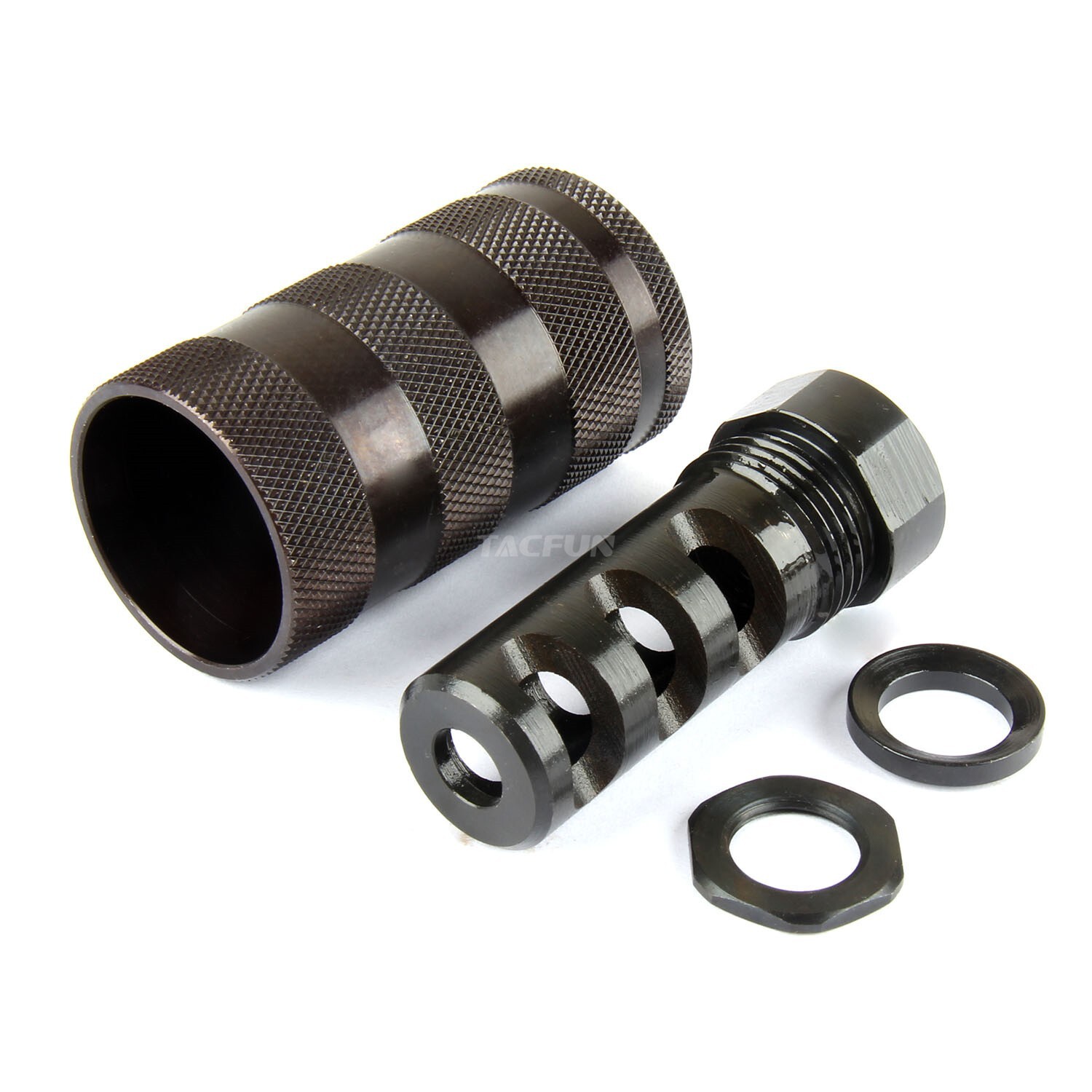 Muzzle Brake 1/2x28 1/2x36 5/8x24 w/ 13/16-16 Sound Sleeve Forwarder