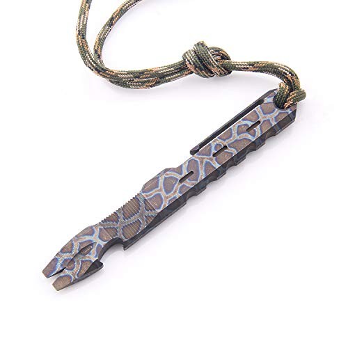 Titanium EDC Pry Bar with Nail Puller Bottle Opener Function with Multicolor