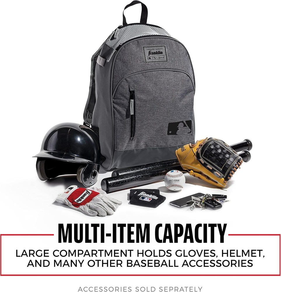 MLB Kids Batpack - Spacious Baseball Backpack with Ventilation & Pocket Storage