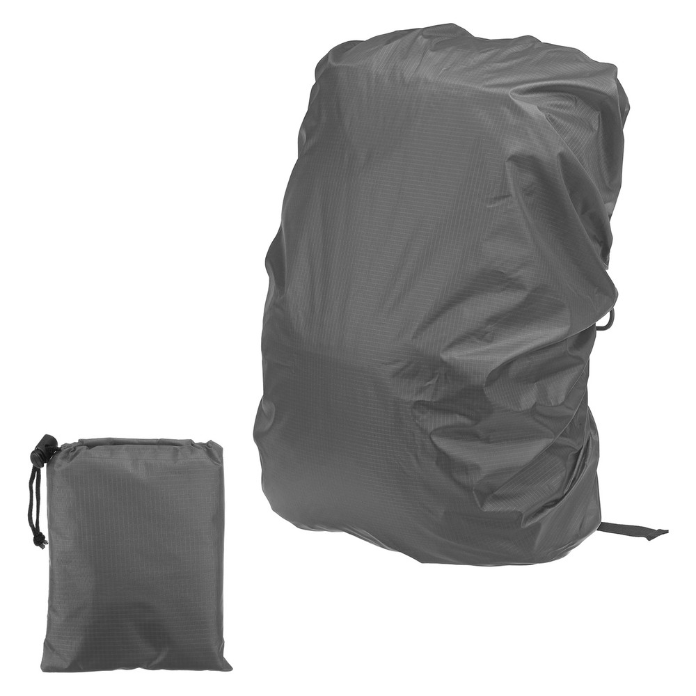 40-50L Backpack Rain Cover with Drawstring Bag, L, Gray Checkered