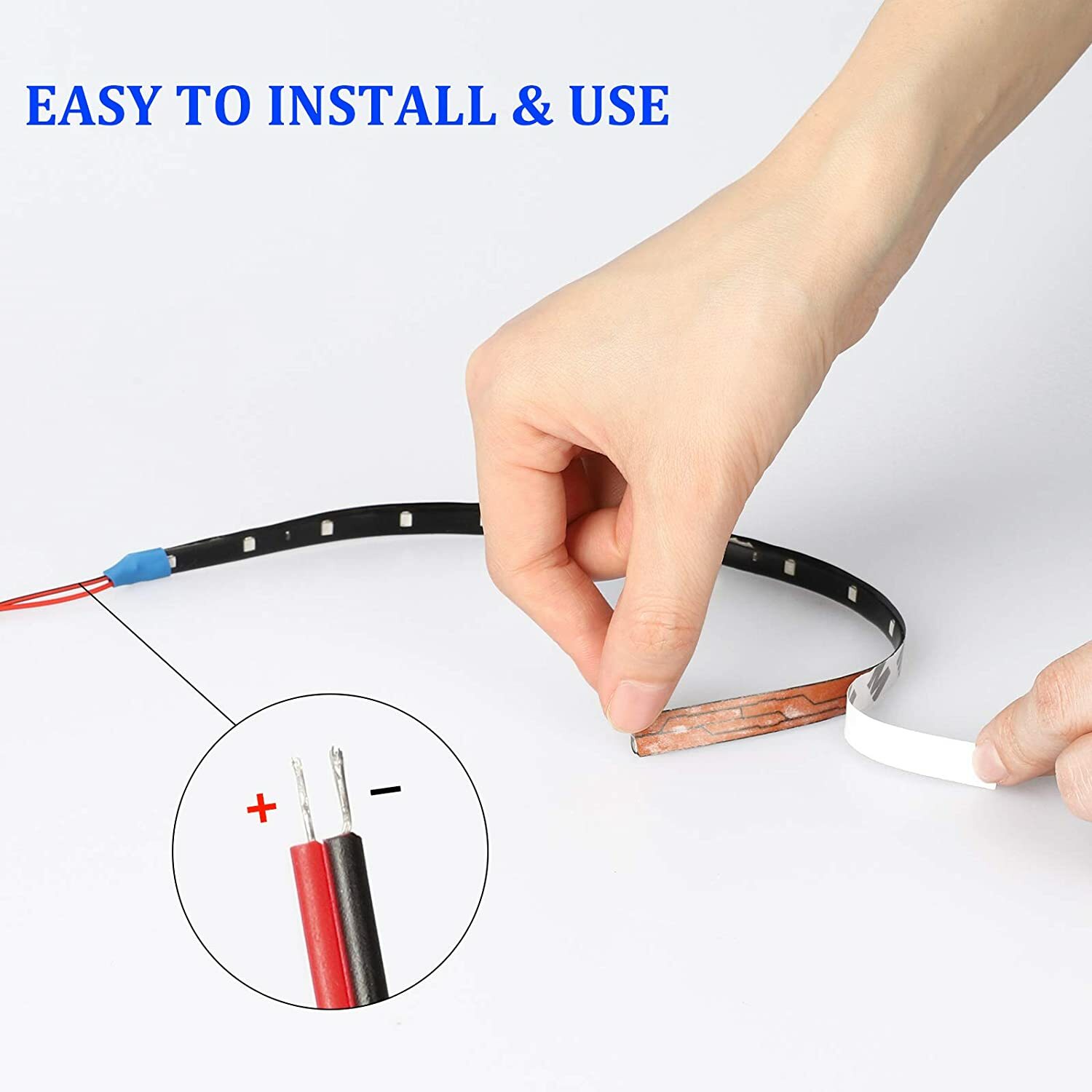 White 5PCS 12V 12" 15SMD Flexible LED Strip Light Waterproof For Car Truck Boat