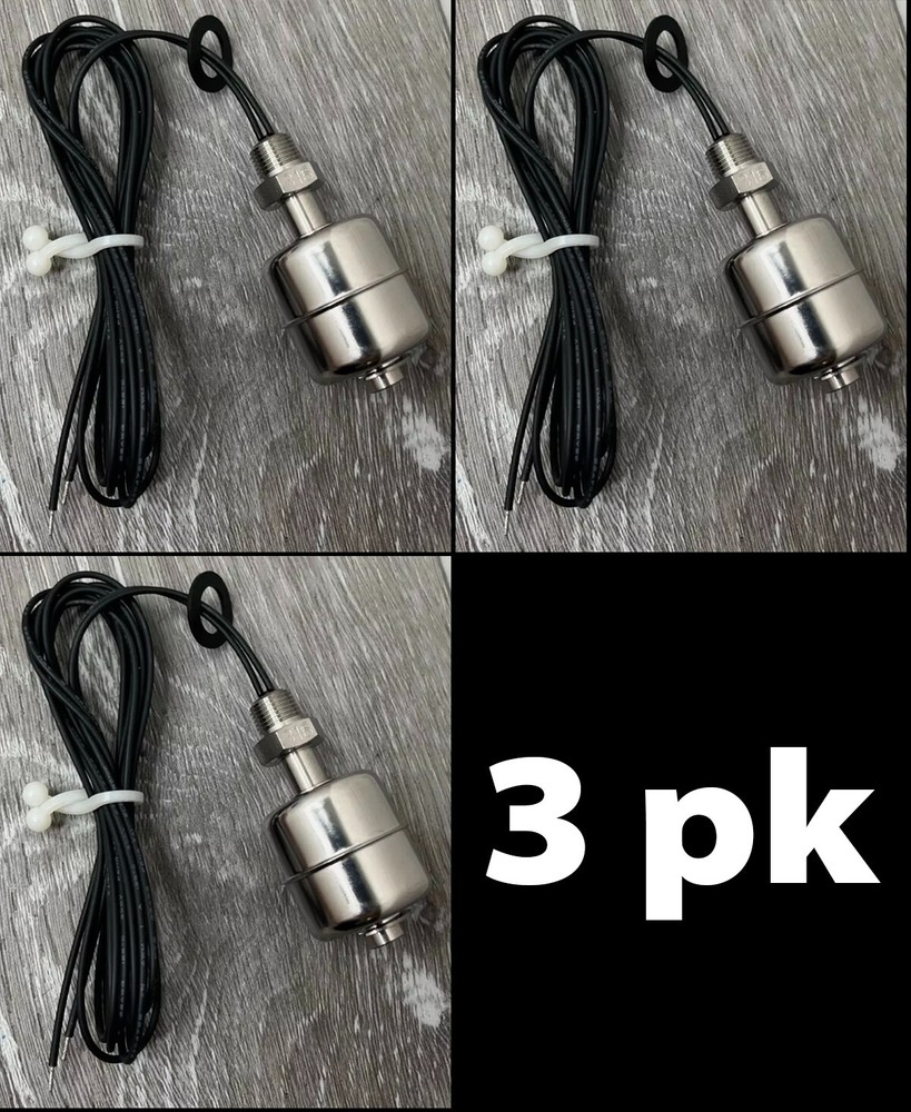 3pk Cynergy3 SSF22X100-18N Liquid Level Sensor Switch (Single Float)