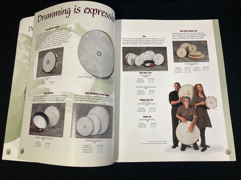 REMO 2000 WORLD PERCUSSION CATALOG, DRUMMING DEFINES US