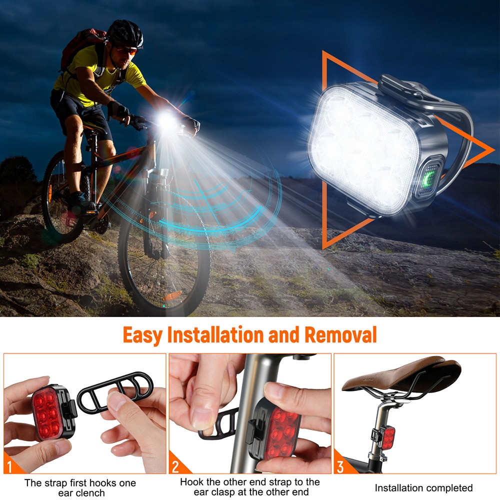 Memory Function Bike Light Set for Scooters Strollers And Backpacks Last Setting