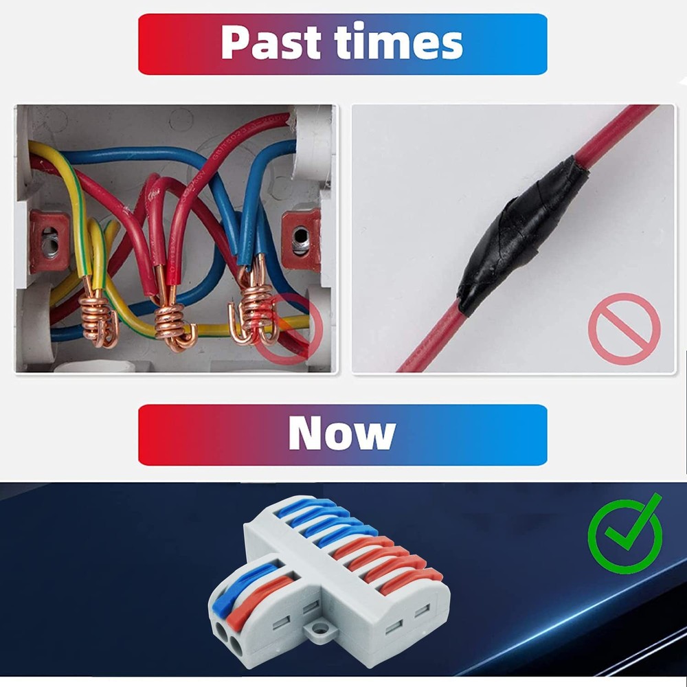 CESFONJER Compact Wire Connectors, Quick Connection Terminal, Lever Nut Assor...