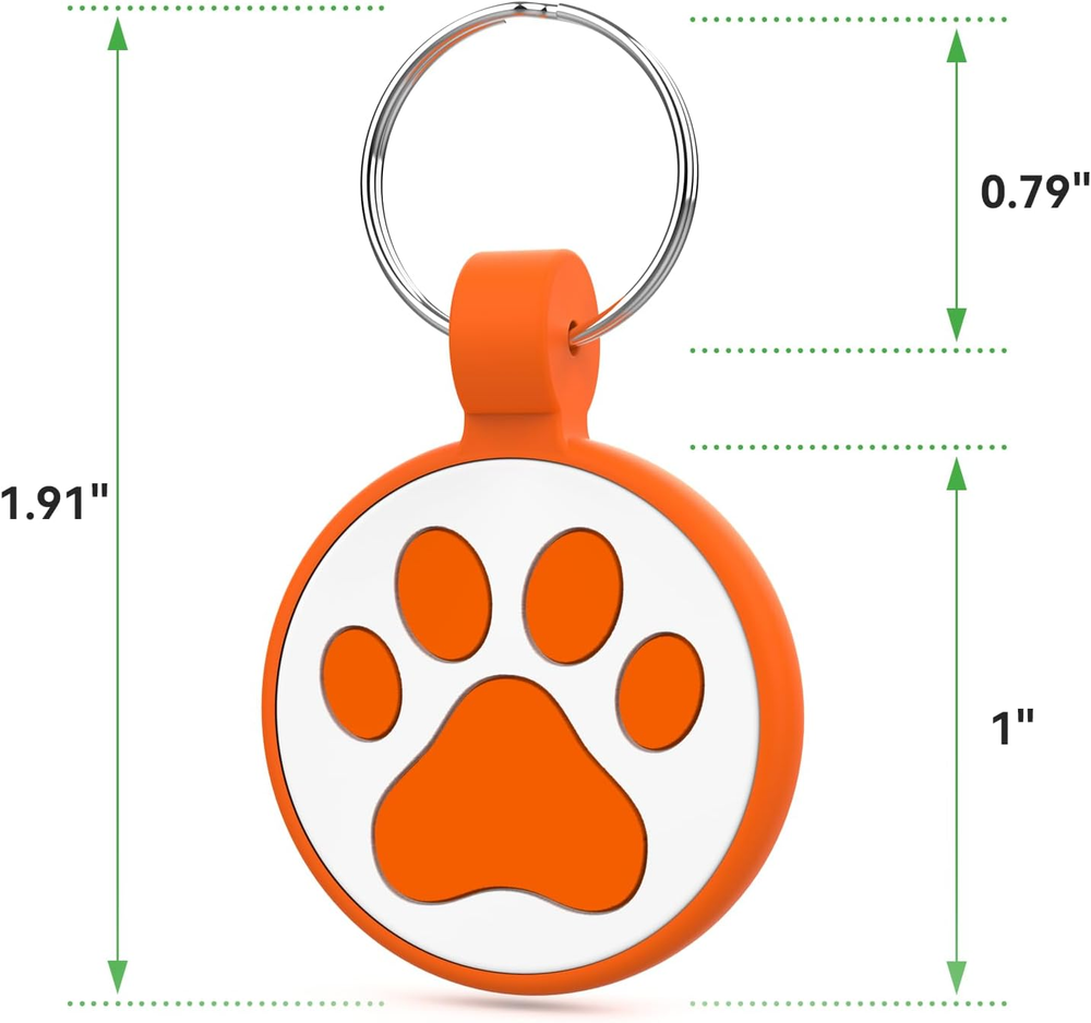 QR Code Cat Tag, Modifiable Profile, Scannable, 1.25", White