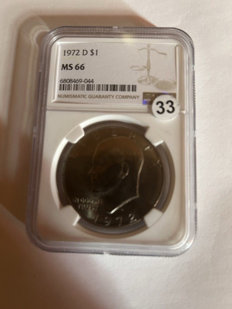 1972 D $1 Eisenhower Dollar NGC MS66
