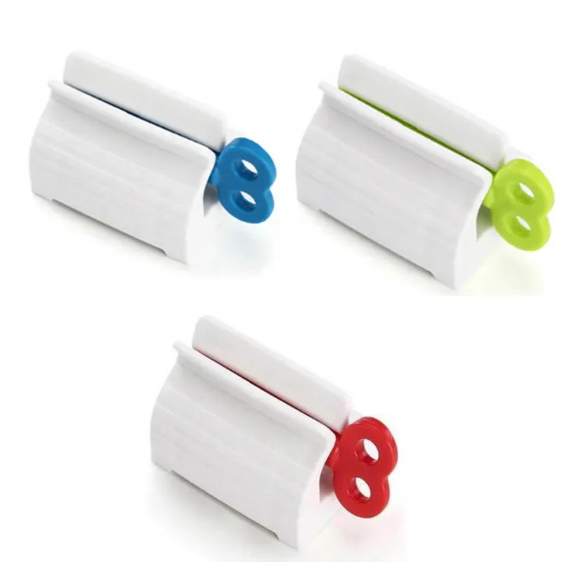 3 Pieces Rolling Tube Toothpaste Squeezer Toothpaste Seat Holder Stand Rotate To