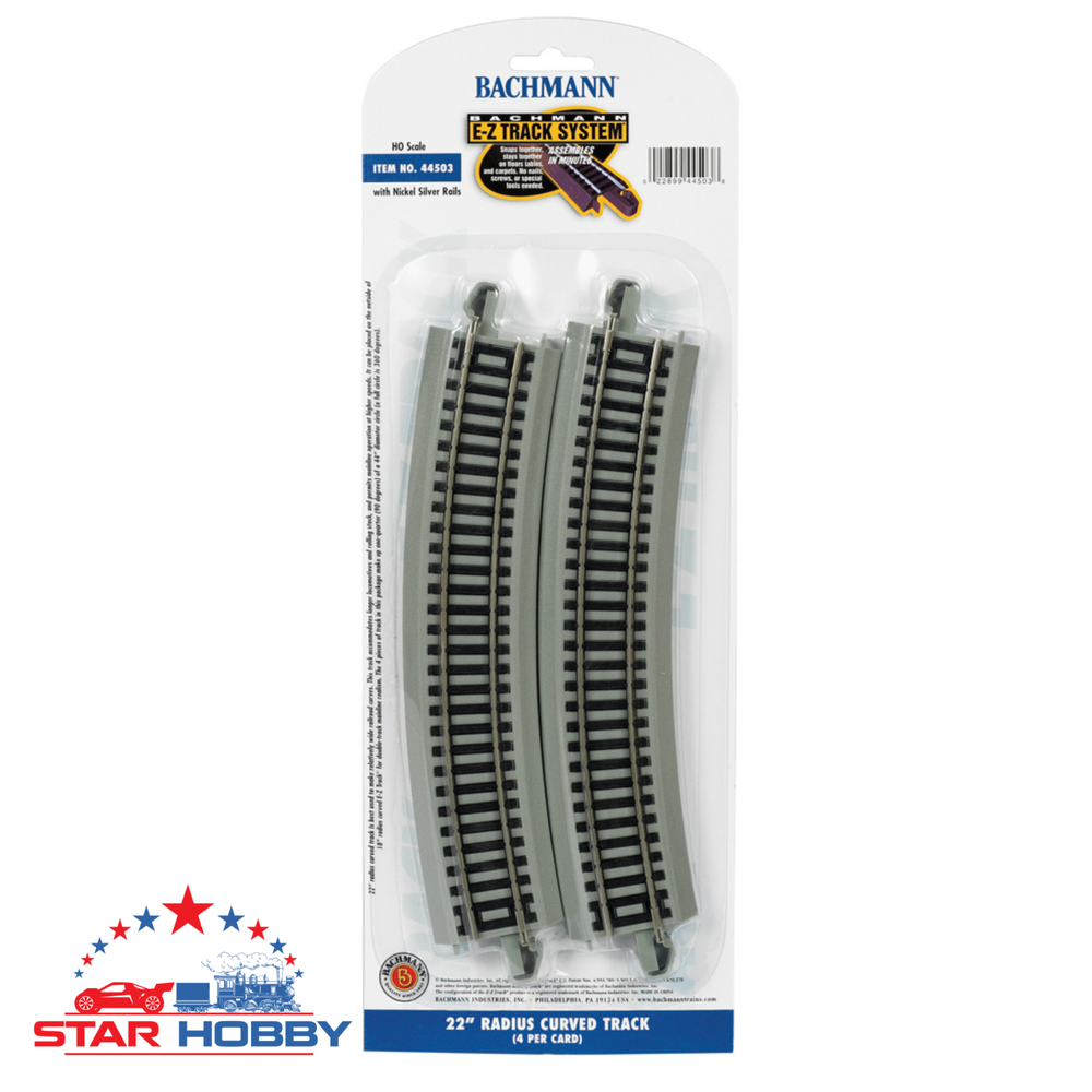 Bachmann 44503 22" RADIUS CURVED TRACK (HO SCALE)
